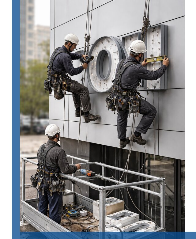 Профессиональный монтаж световых букв в Георгиевске под ключ