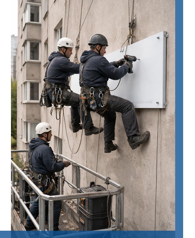 Монтаж табличек и указателей в Георгиевске от 3607 р. | ВЫСОТНИК-Грг