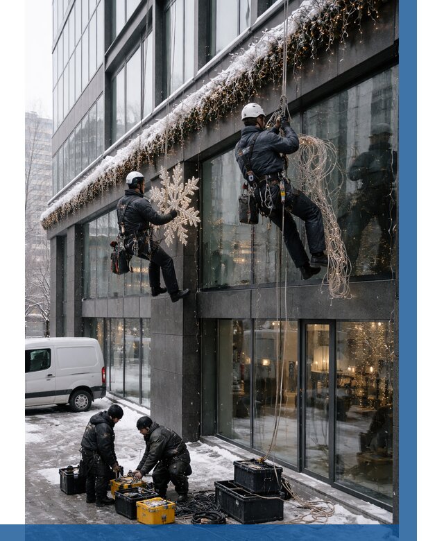 Демонтаж новогоднего оформления в Георгиевске от 5669 р. | ВЫСОТНИК-Грг