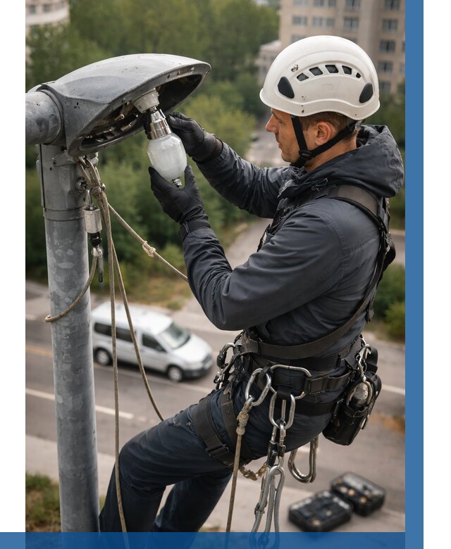 Замена ламп на высоте в Георгиевске от 2577 р. | ВЫСОТНИК-Грг