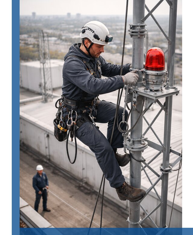 Монтаж заградительных огней и обслуживание объектов в Георгиевске