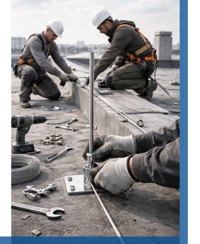 Монтаж молниезащиты на кровле в Георгиевске цена от 25768 р. | ВЫСОТНИК-Грг