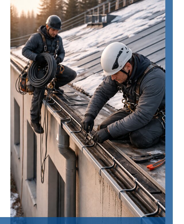 Монтаж греющего кабеля на кровле в Георгиевске от 464 р. | ВЫСОТНИК-Грг
