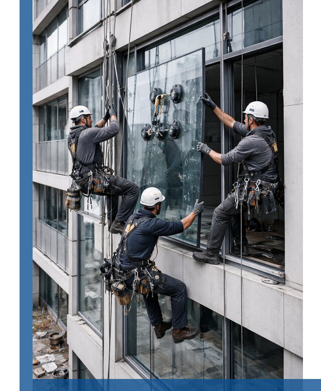 Фасадное остекление и монтаж витражей зданий в Георгиевске под ключ