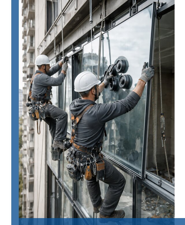 Витражное остекление фасадов и лоджий в Георгиевске под ключ