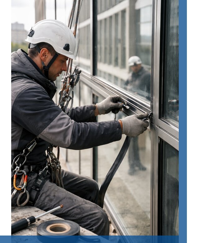 Ремонт витражных конструкций в Георгиевске от 3607 р. | ВЫСОТНИК-Грг