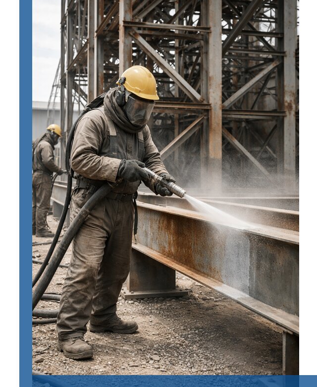 Пескоструйная очистка металлоконструкций в Георгиевске промышленная