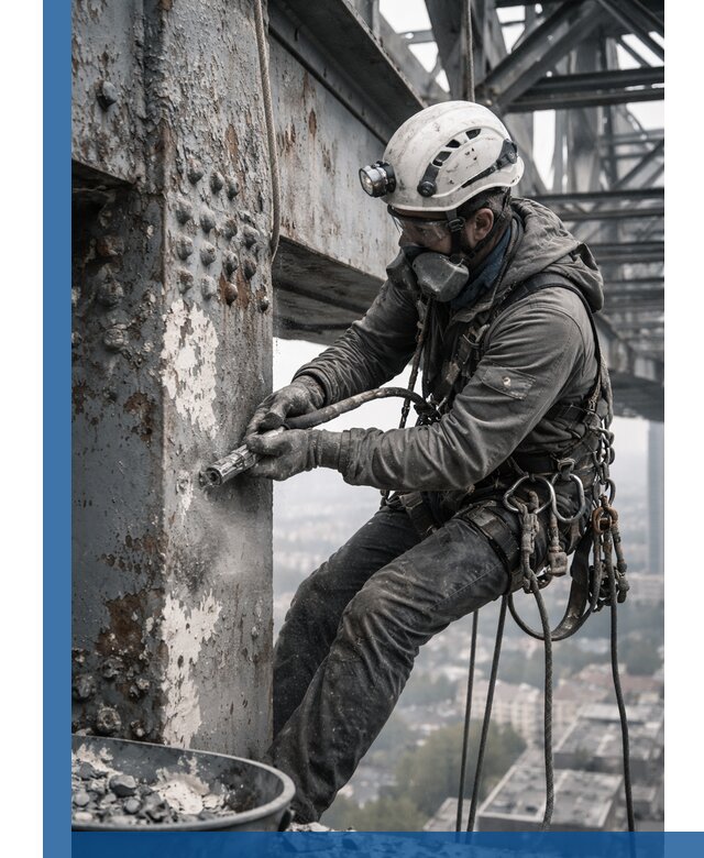 Удаление старой краски с металлических конструкций в Георгиевске