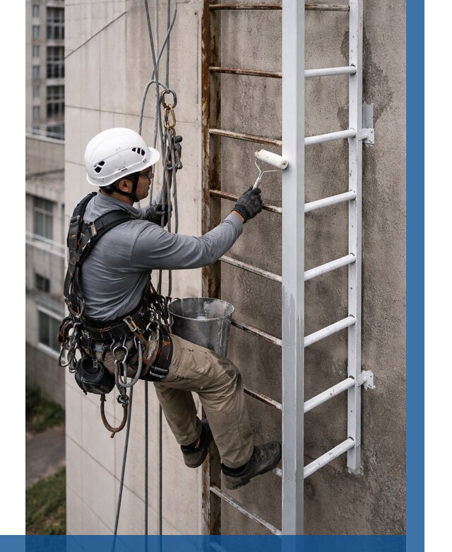 Покраска пожарных лестниц в Георгиевске от 4638 р. | ВЫСОТНИК-Грг