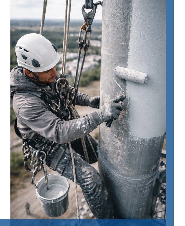 Покраска мачт связи под ключ в Георгиевске от 876 р. | ВЫСОТНИК-Грг