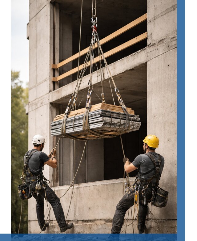 Подъем материала на этаж веревками в Георгиевске от 1546 р. | ВЫСОТНИК-Грг