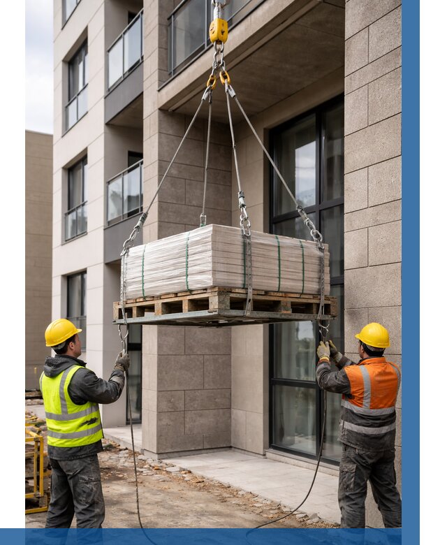 Подъем керамогранита на этаж в Георгиевске от 3607 р. | ВЫСОТНИК-Грг