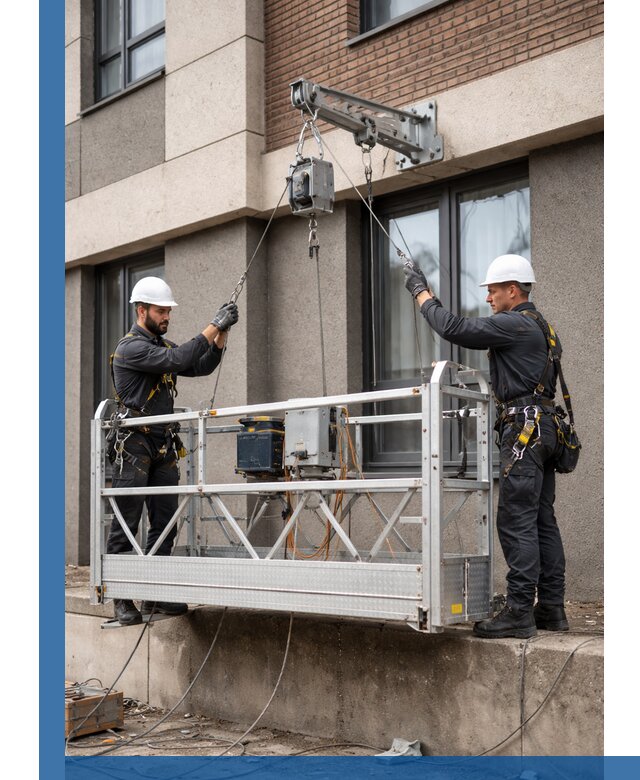 Монтаж и подъем фасадной люльки в Георгиевске с гарантией безопасности