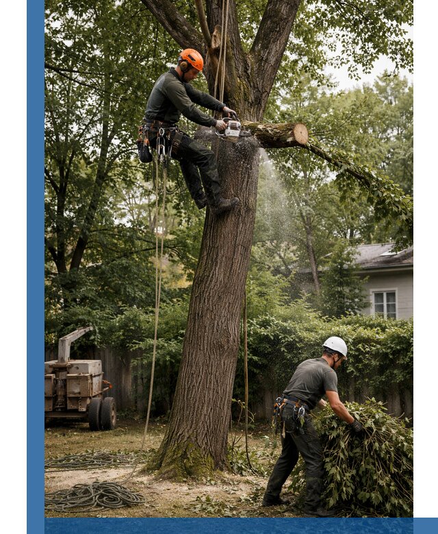 Кронирование деревьев в Георгиевске, безопасная высотная обрезка