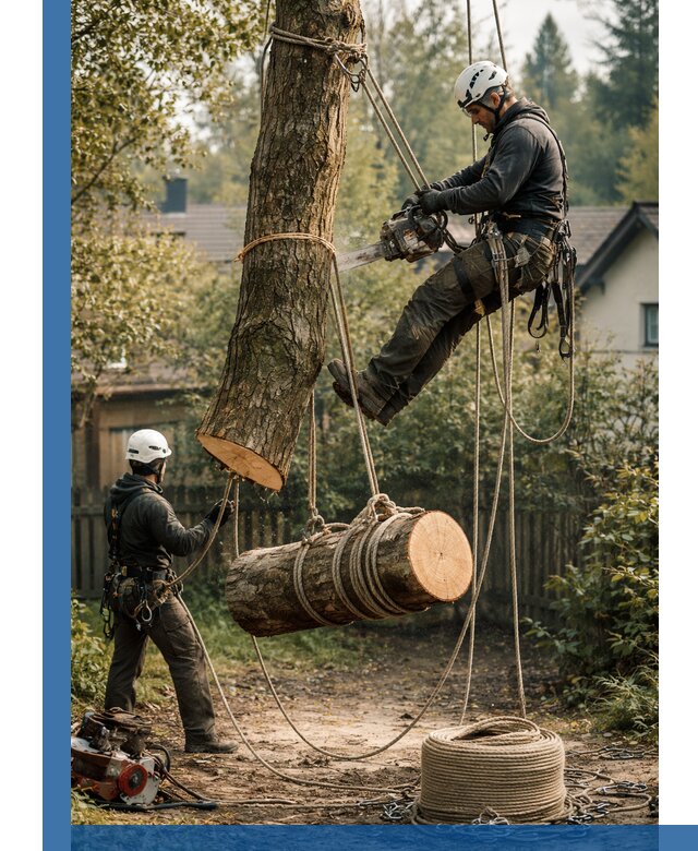 Валка деревьев частями в Георгиевске, безопасно и аккуратно