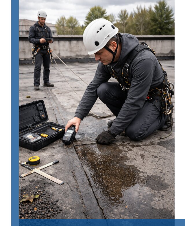 Обследование кровли на протечки и выявление дефектов в Георгиевске