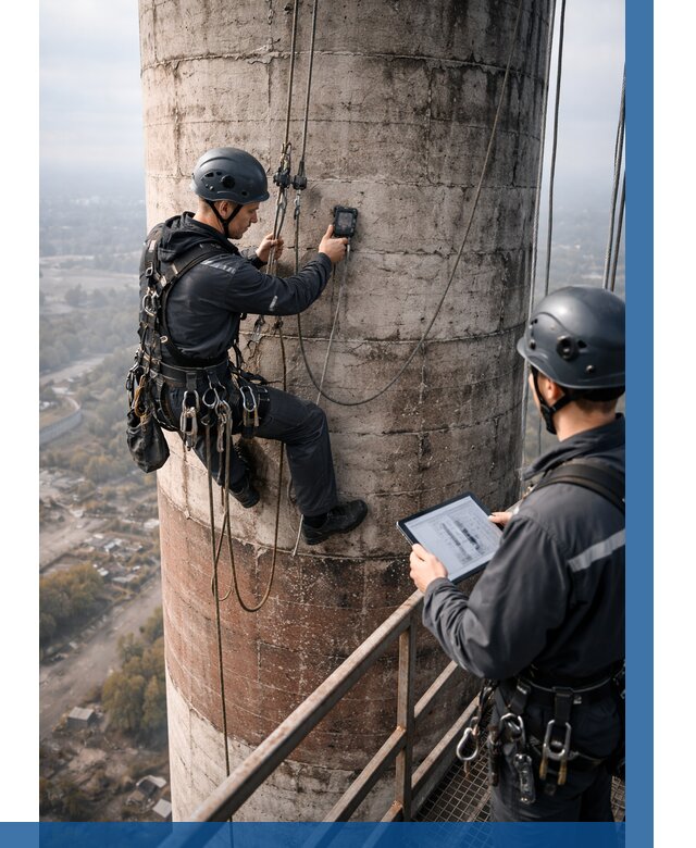 Обследование дымовой трубы в Георгиевске от 8246 р. | ВЫСОТНИК-Грг