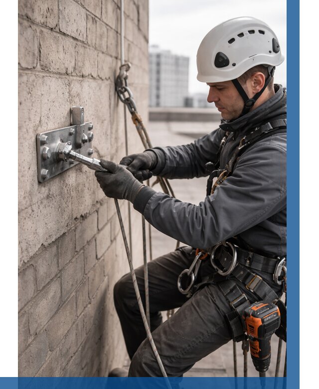 Установка анкерных точек в Георгиевске от 3607 р. | ВЫСОТНИК-Грг