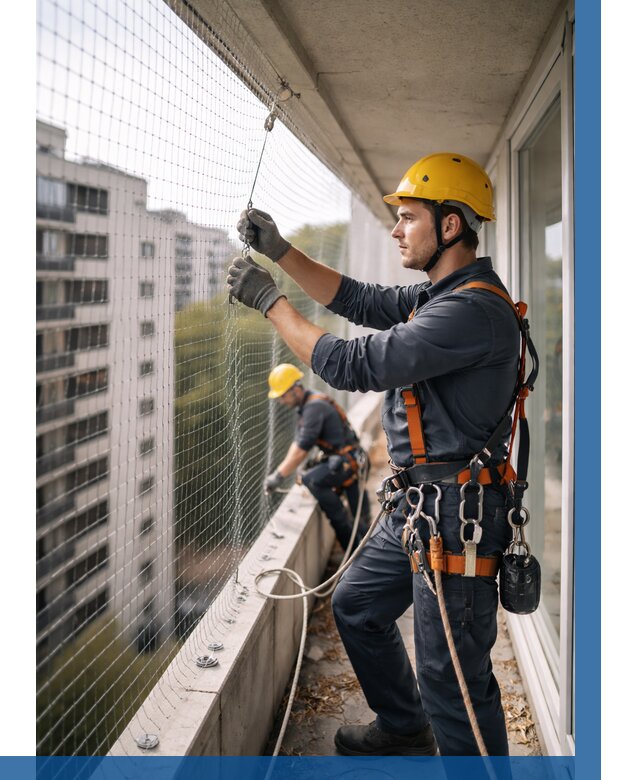 Монтаж сетки от птиц в Георгиевске от 4638 р. | ВЫСОТНИК-Грг