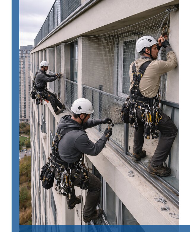 Профессиональный монтаж защитной сетки от птиц в Георгиевске